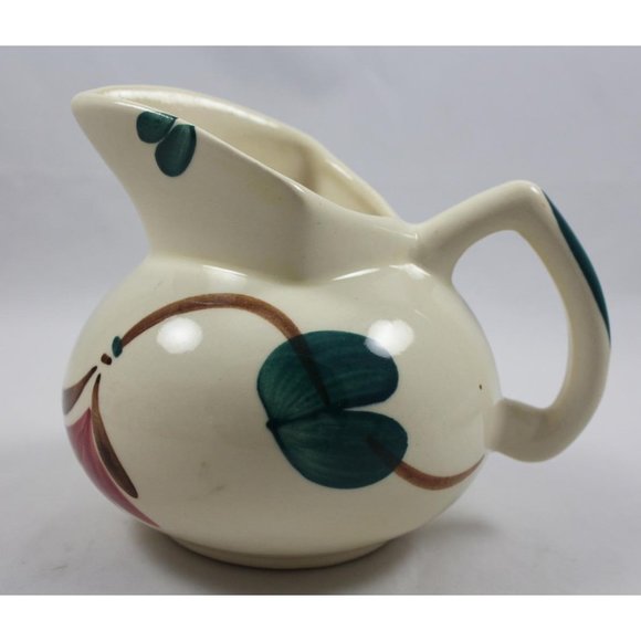 Vintage Purinton Slip Ware Pottery Ivy Red Blossom 14 oz Kent Jug Mid-Cent Mod - Picture 1 of 6